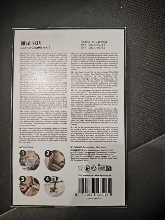 Kit de crescimento de barba "Royal Skin Beard Growth Kit"