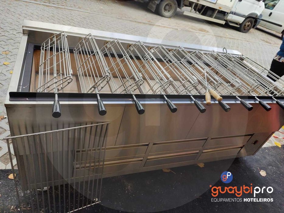 Churrasqueiras a Carvão Rotativas + Fixas | Frango + Grelhados + Peixe