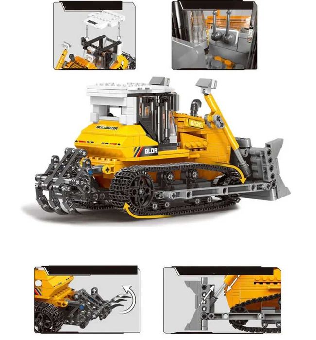 Конструктор Бульдозер Екскаватор Кран Бетономішалка сумісний Лего Lego