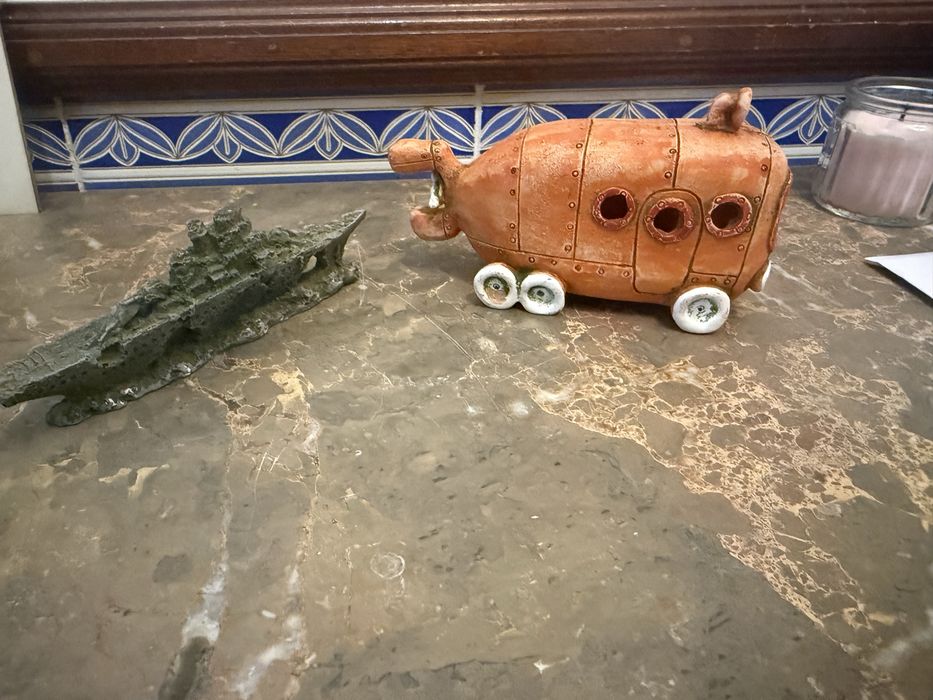 Aquário com acessórios