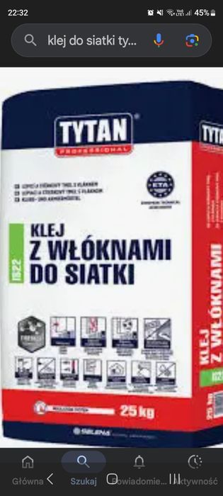 Klej do siatki tytan