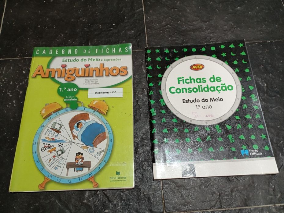 Livros escolares de estudo do meio