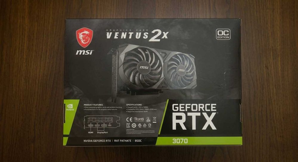 MSI GeForce RTX 3070 Ventus 2X 8G OC - Como nova!