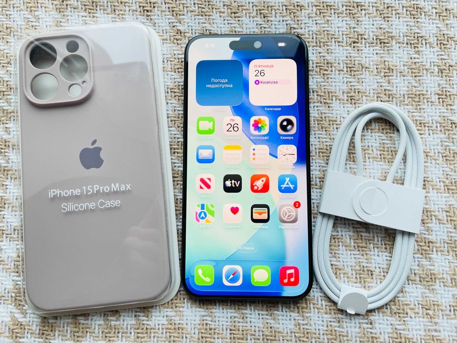 IPHONE 15 PRO MAX 256Gb ІДЕАЛ Blue Titanium NEVERLOCK ( 31227)