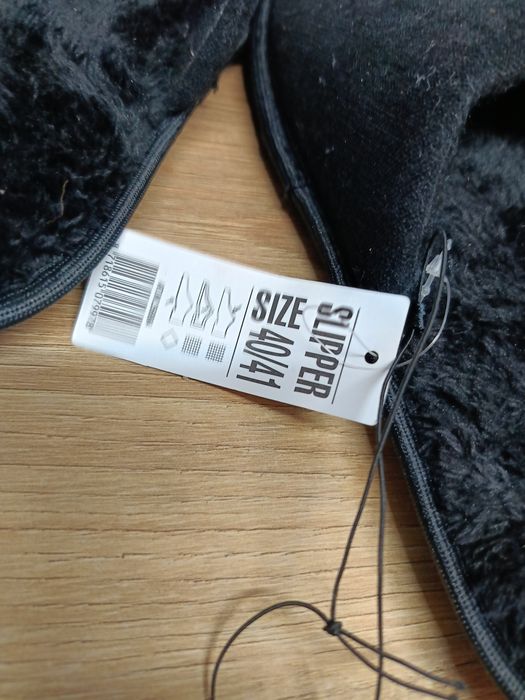 #kapcie ciapki męskie 40/41 czarne ciepłe