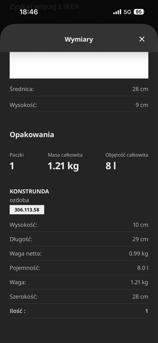 Miska stalowa Ikea Konstrunda