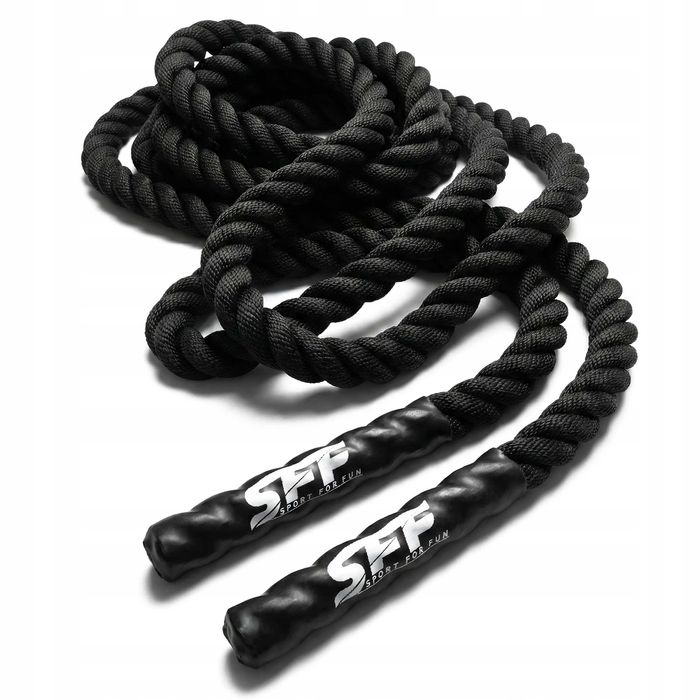 Lina Treningowa Do Ćwiczeń Fitness BATTLE ROPE POWER 9M Bitewna Crossfit Siłownia Fitness Do Treningu Siłowego Kondycyjnego Wytrzymałościowego