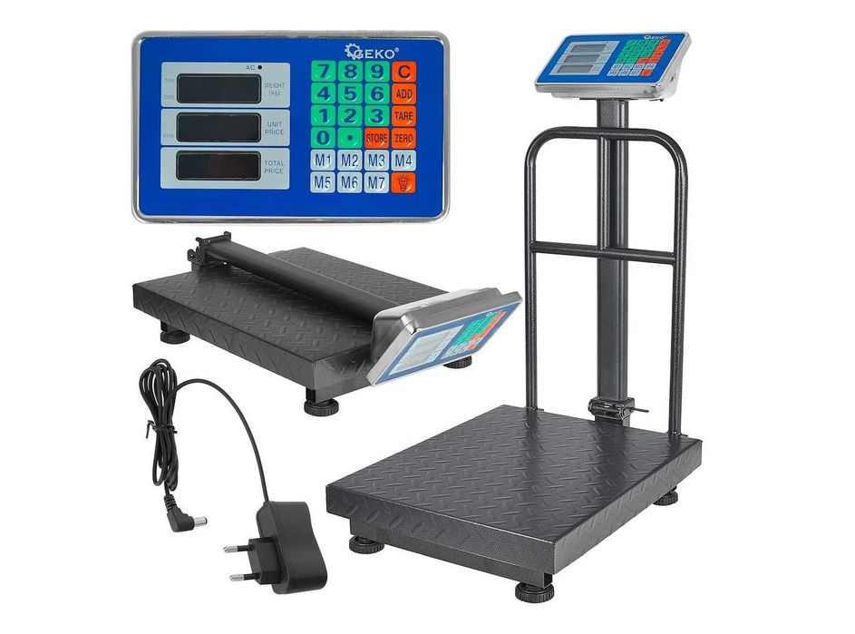 WAGA elektroniczna magazynowa przemysłowa PLATFORMOWA 300kg LCD