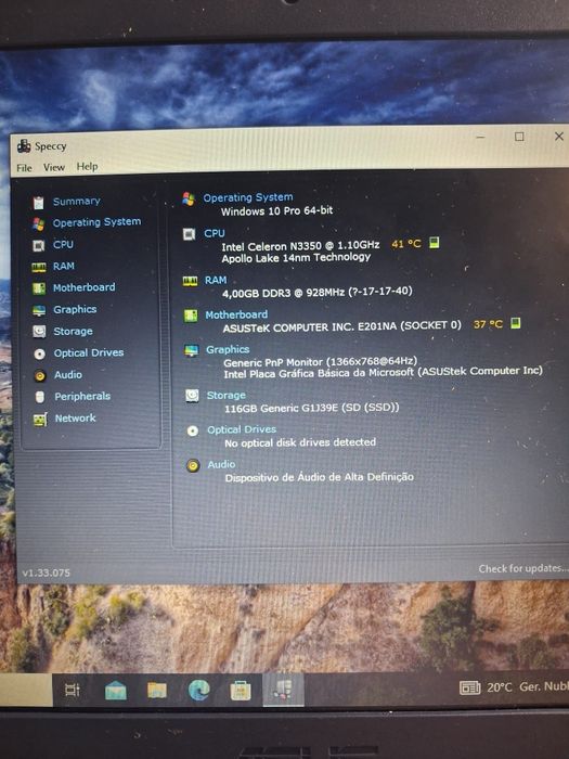 Portátil ASUS E201NA 11.6"
