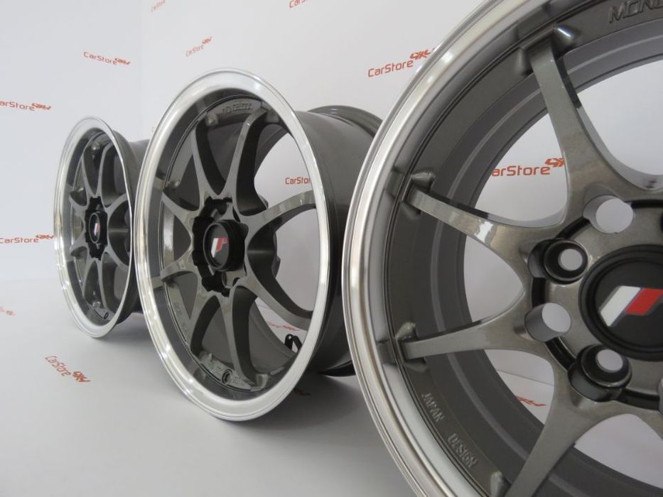 Jantes Japan Racing JR5 15x7 ET35 4x100 Gun Metal w/Machined Lip