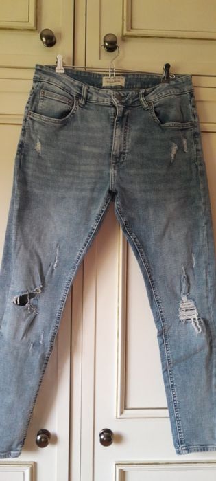 Calcas de ganga skinny rasgadas 44