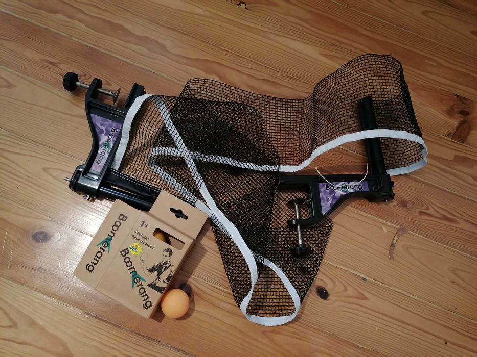 6 bolas de ping pong e rede Boomerang - Ténis de mesa