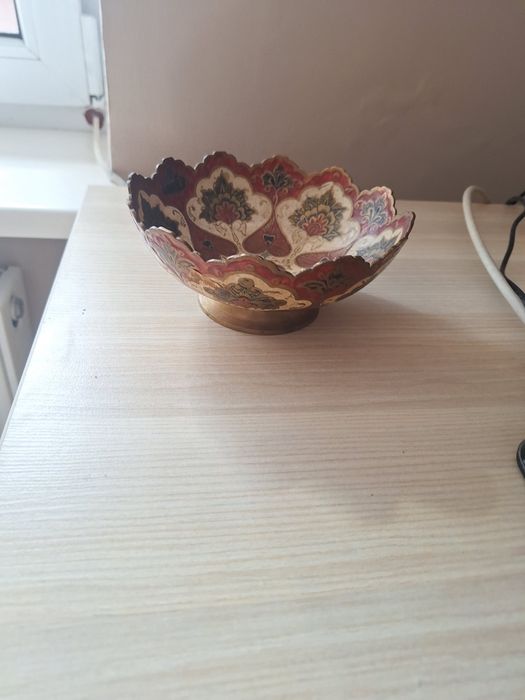 Miska mosieżna malowana