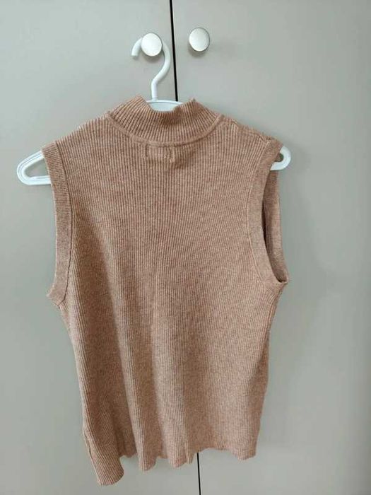 Sweterek półgolf kamizelka Object r. L wiskoza nylon