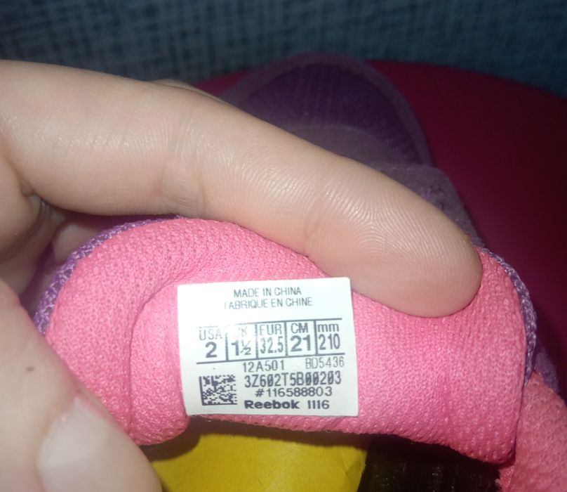 Кроссовки "Reebok". Размер 32,5