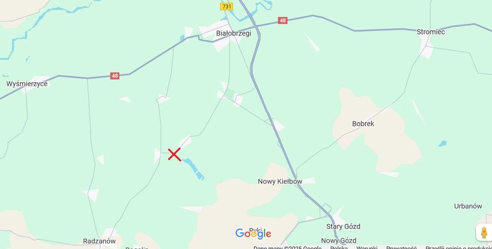 Działka z warunkami zabudowy Branica (k. Białobrzeg) 7600 m² - Widok 2