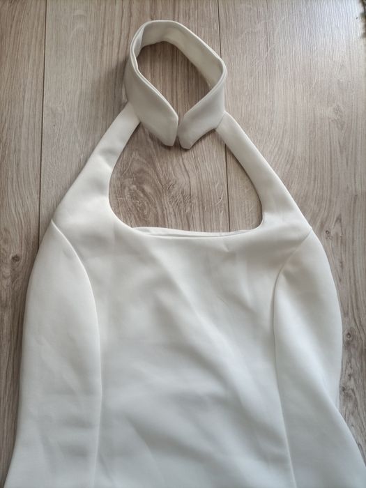 Biała sukienka długa, maxi ASOS Design (rozmiar S)