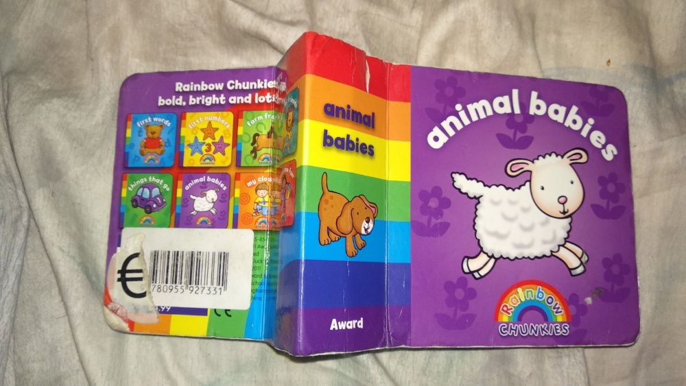детская книга на английском цветная дети животных Animal babies