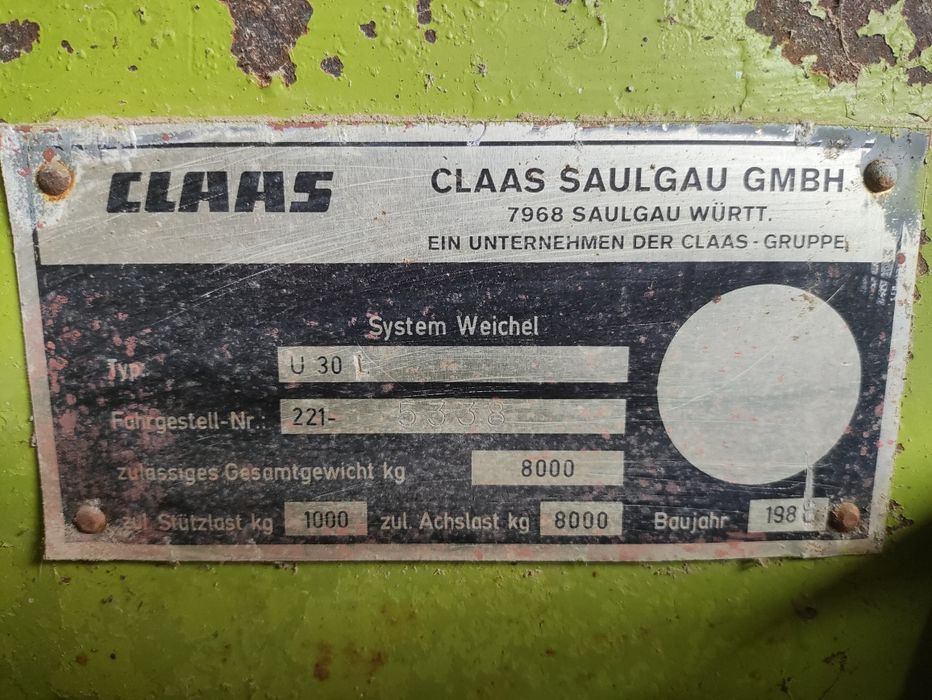 Przyczepa samozbierająca Claas Autonom U30
