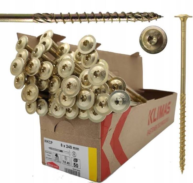 Wkręty ciesielskie talerzowe oraz stożkowe