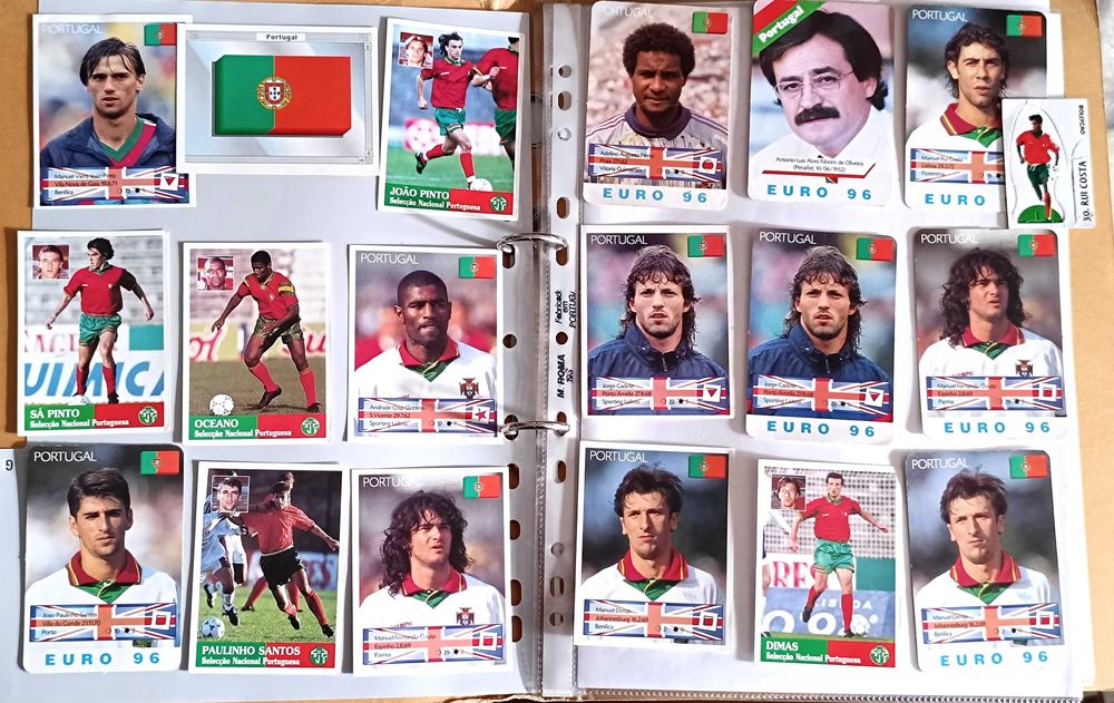 11 Autocolantes e 7 Calendários Eurocup 96