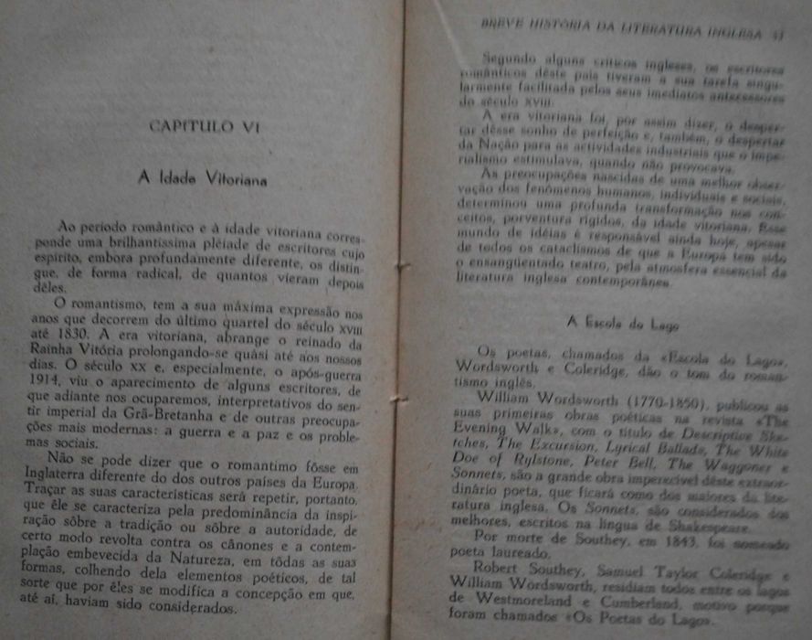 Breve História da Literatura Inglesa de Alves de Azevedo - 1º Ed. 1942