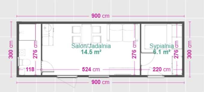 Domek letniskowy mobilny całoroczny wyposażony pod klucz 27m2 Producen