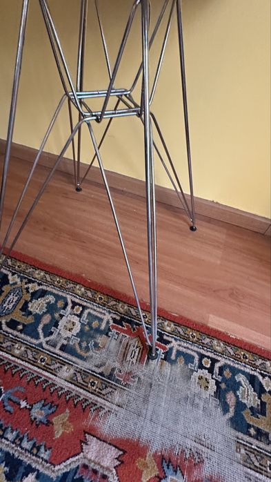 Mesa de Jantar/Café Redonda Estilo Eames (Base Eiffel) – Alta Qualidade