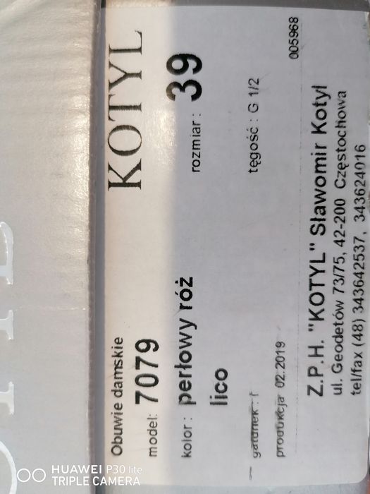 Buty damskie 39 Kotyl 7079 lico, perłowy róż