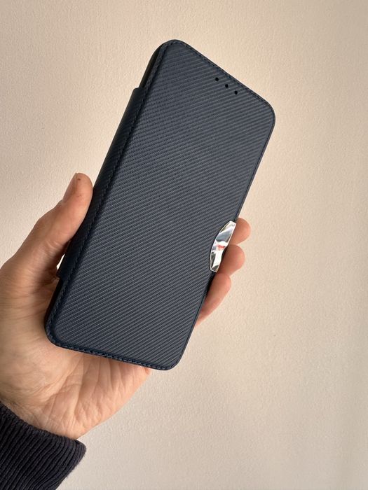 Etui z klapką zamykane granatowe do SAMSUNG GALAXY A57