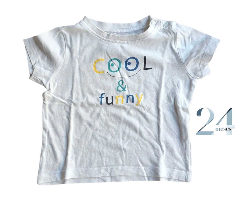 T-shirt Branca Mots D'Enfants 24 meses
