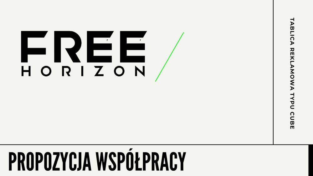 Kostka reklamowa tablica reklamowa CUBE 40 m2