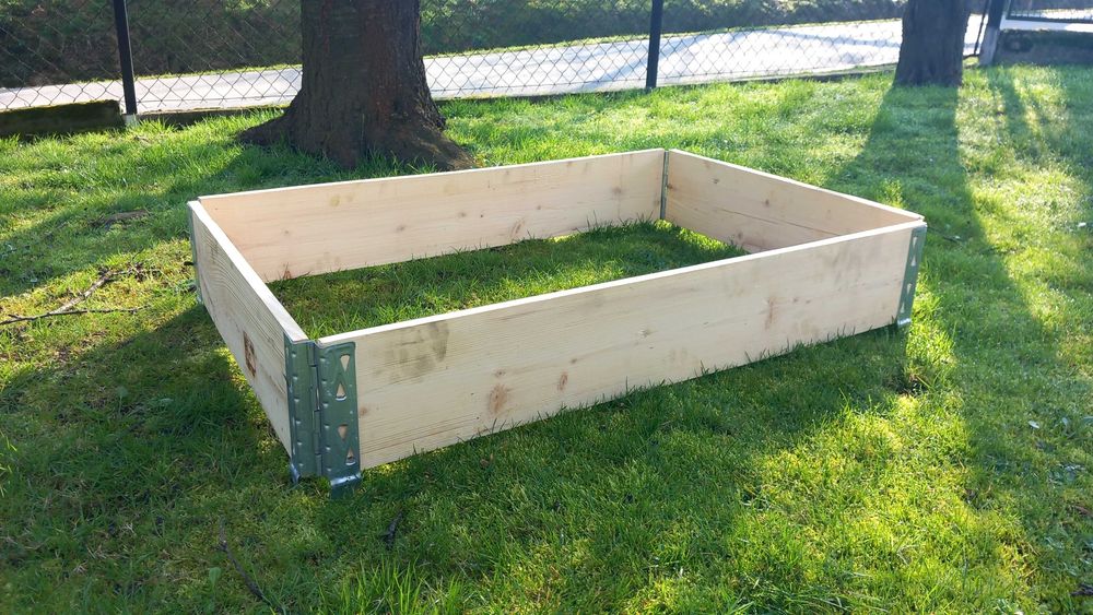 Drewniane nadstawki paletowe ramka do ogrodu z deski 120 x 80 cm