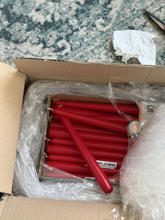 Червоні свічки 20 шт