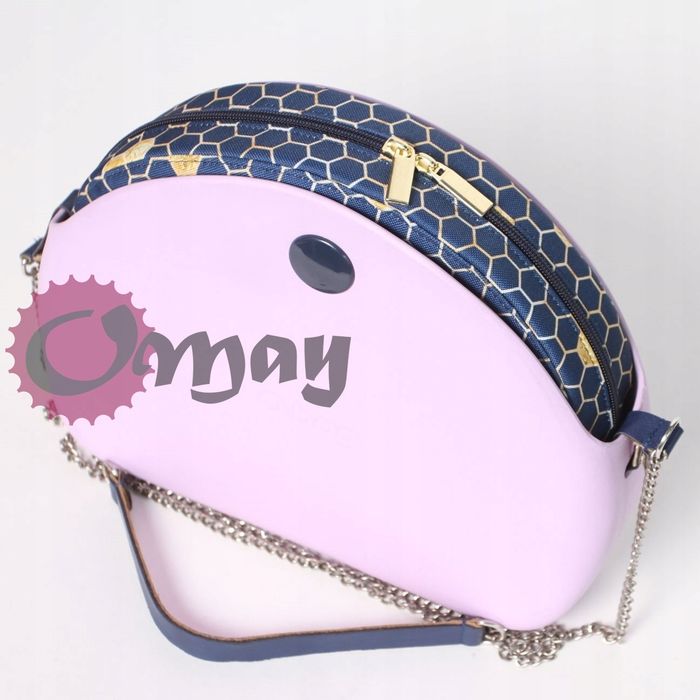 Granatowy organizer OBAG MOON LIGHT złote plastry miód 2kieszenie OMAY