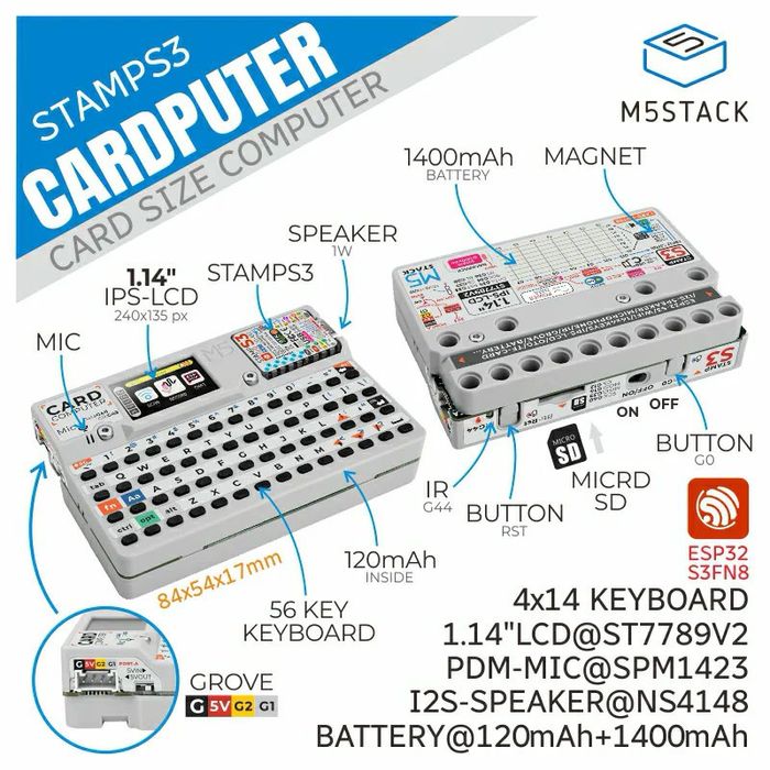 M5stack Cardputer card computer M5 Stack