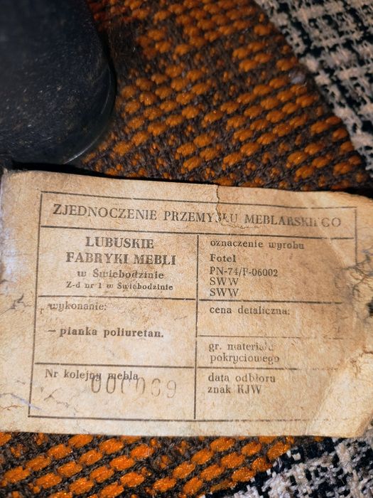 Fotel PRL obrotowy | Lubuskie Fabryki Mebli Świebodzin | oryginał