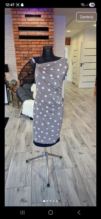 Sukienka midi w grochy