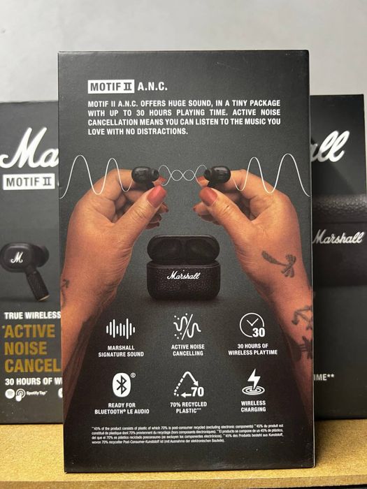 Навушники TWS Marshall Motif II A.N.C. Black (1006450)