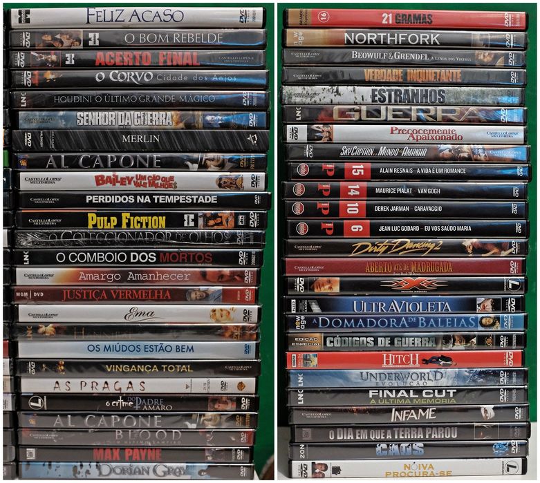 DVDs at €1 each or lots of 100 for €50 (see photos)64584211087491123