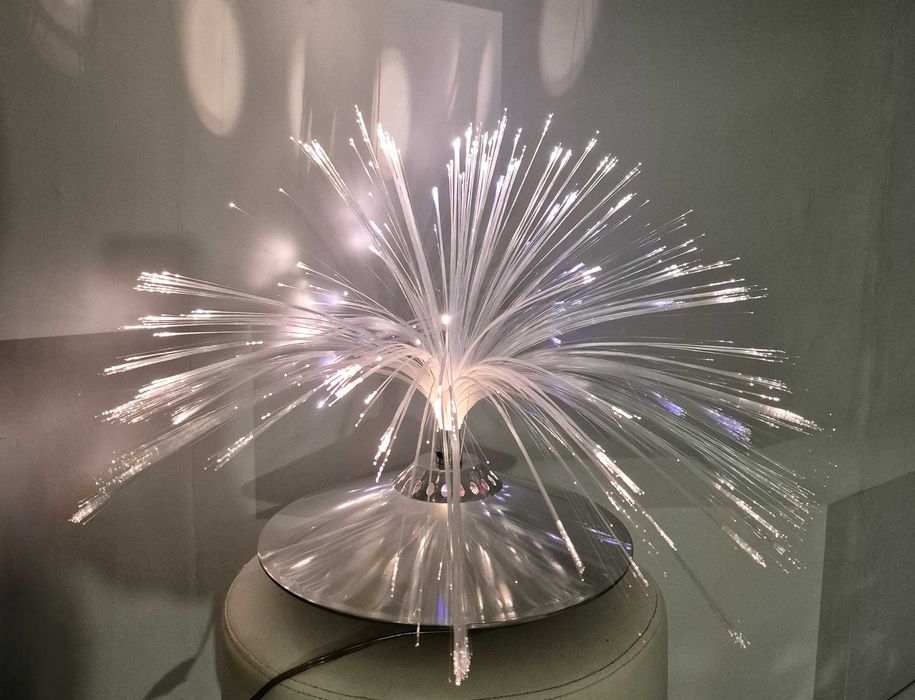 Винтажный световолоконный светильник "Сфера" в виде НЛО