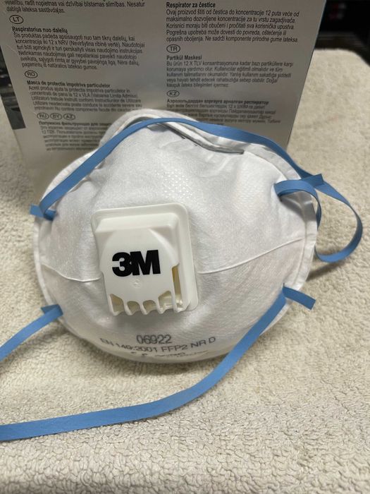 Máscara descartável 3M 06922 com válvula de proteção FFP2