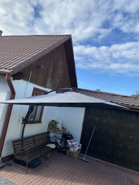 Parasol ogrodowy Szary Duży 3x4m