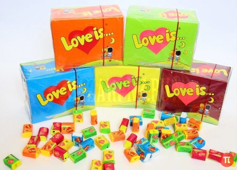 Жвачки Love is жевательная резинка лове ис 5 вкусов есть опт