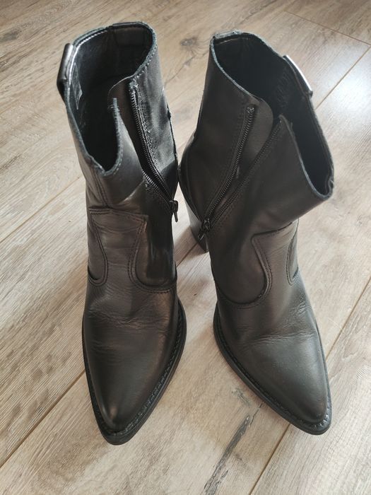 Skórzane buty kowbojki one two rozm 37