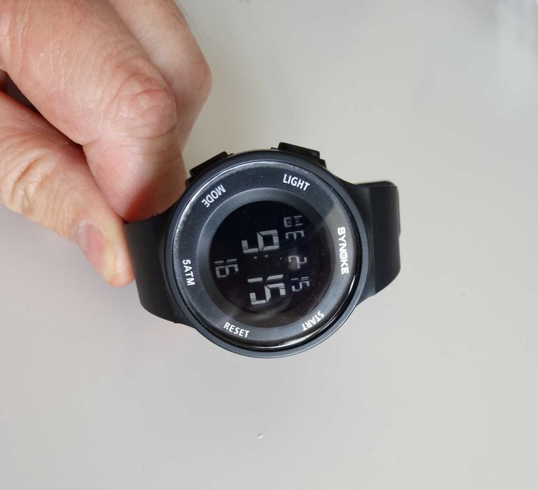 Zegarek męski cyfrowy stoper elektroniczny sportowy wodoszczelny WR50