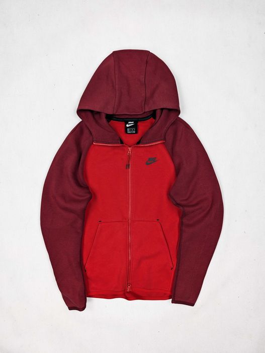 Nike Tech Fleece czerwona bluza XS