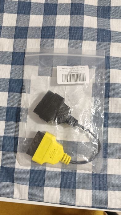 Cabo Adaptador Amarelo OBD2 Fiat/Alfa romeo