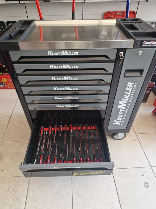 Carinho de ferramenta de 7 gavetas completas novo