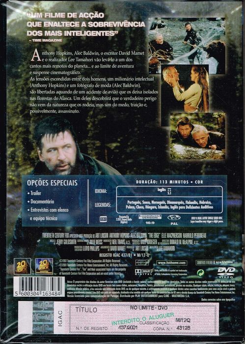 Filme em DVD: No Limite "The Edge" - NOVO! SELADO!